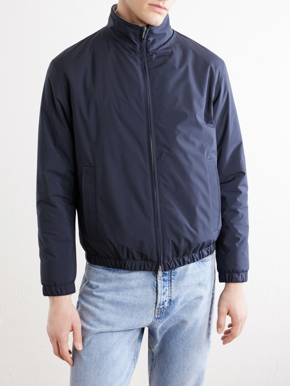 Lardini - Shell Bomber Jacket - Blue