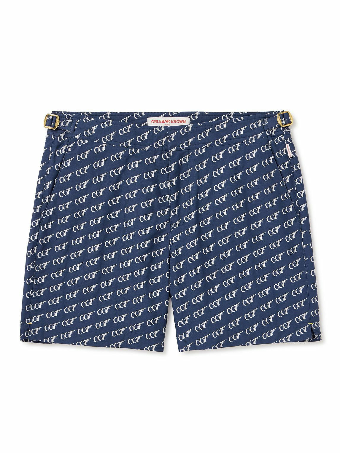 Orlebar Brown - 007 Bulldog Mid-Length Printed Swim Shorts - Blue ...