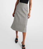 Alexander McQueen Prince of Wales checked wool midi skirt