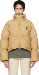 AMI Paris Tan Ami de Coeur Down Jacket