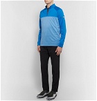 Nike Golf - Therma Core Fleece-Back Jersey Half-Zip Golf Top - Blue