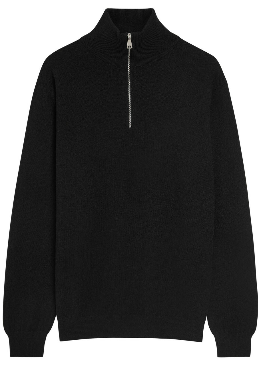 Begg & CO Heriot Half-zip Cashmere Jumper Black