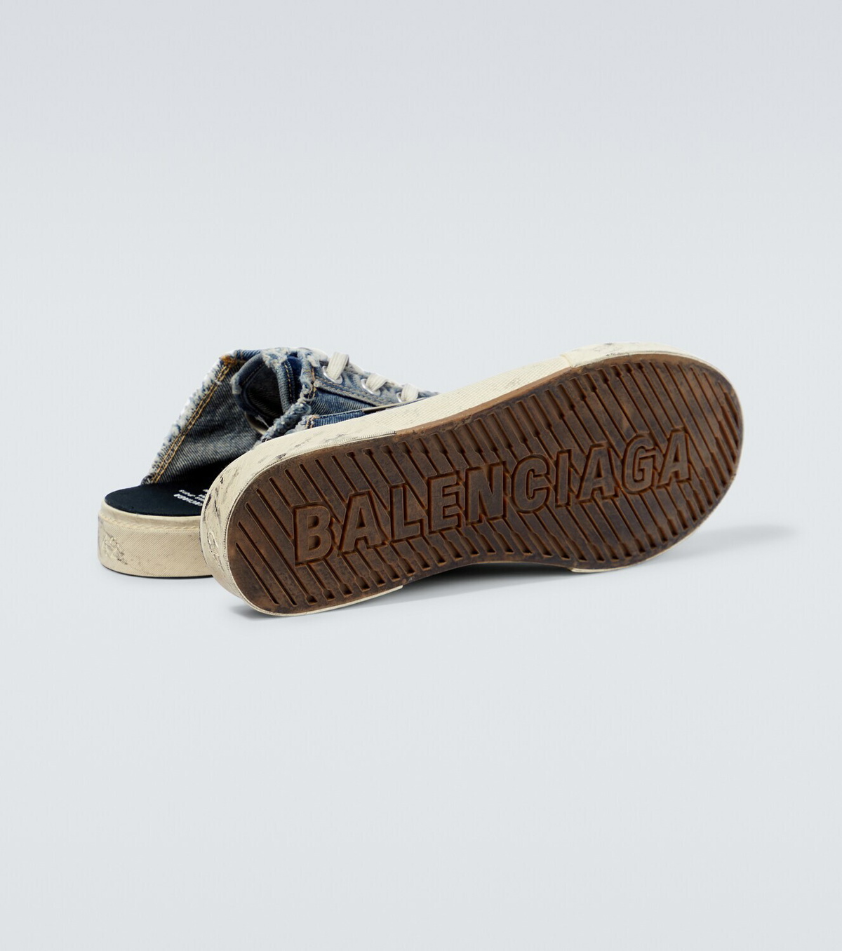 Balenciaga Paris denim slippers Balenciaga