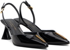 Stella McCartney Black Elsa Patent Slingback Heels
