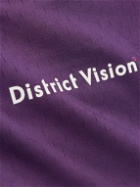 DISTRICT VISION - Air-Wear Logo-Print Stretch-Mesh Tank Top - Purple