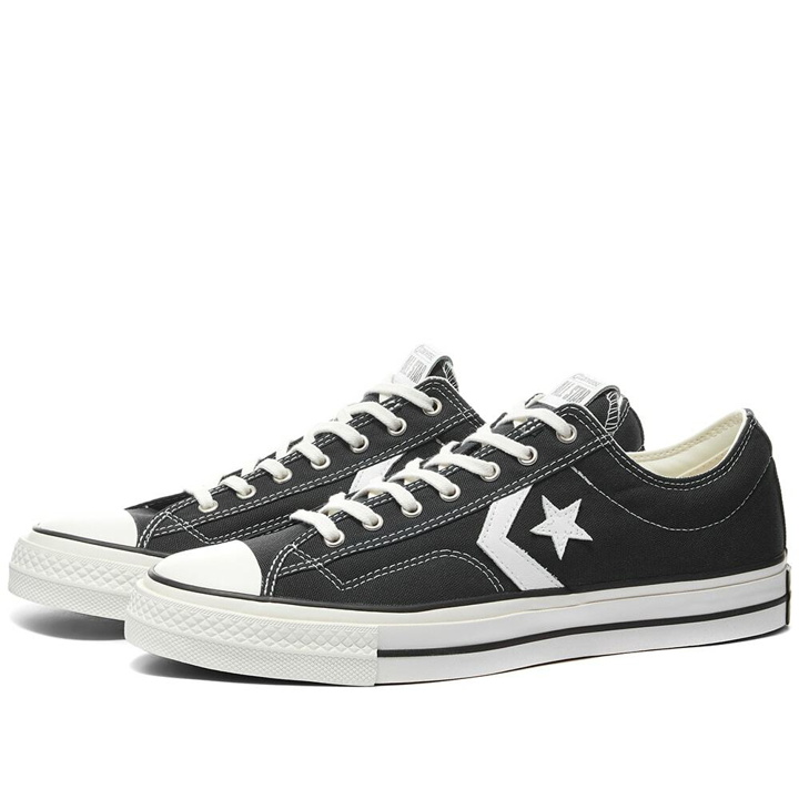 Photo: Converse Men's Star Player 76 Sneakers in Black/Vintage White