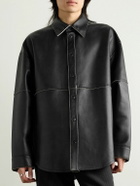 Acne Studios - Laraw Oversized Leather Shirt Jacket - Black