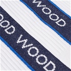 Wood Wood Men's Conor Logo Sports Sock in White
