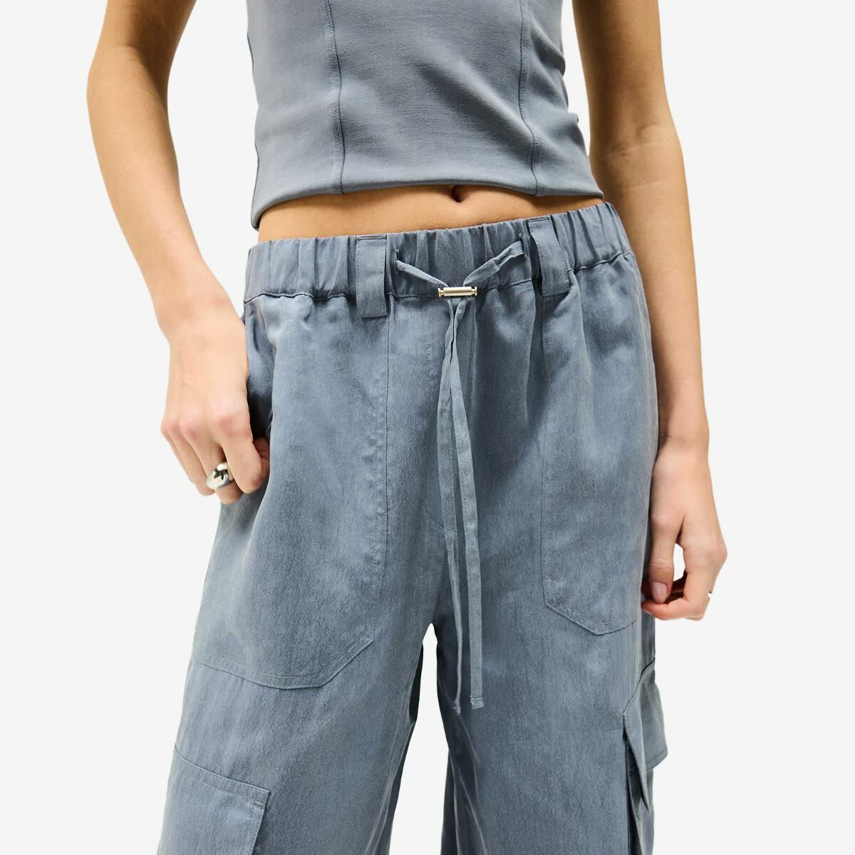 Represent Women's Elevate Cargo Trousers in Steel Blue