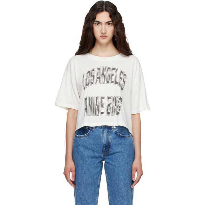 Photo: ANINE BING White Johnny Cropped T-shirt