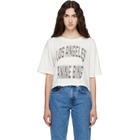ANINE BING White Johnny Cropped T-shirt