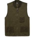 RRL - Quilted Cotton-Twill Gilet - Green