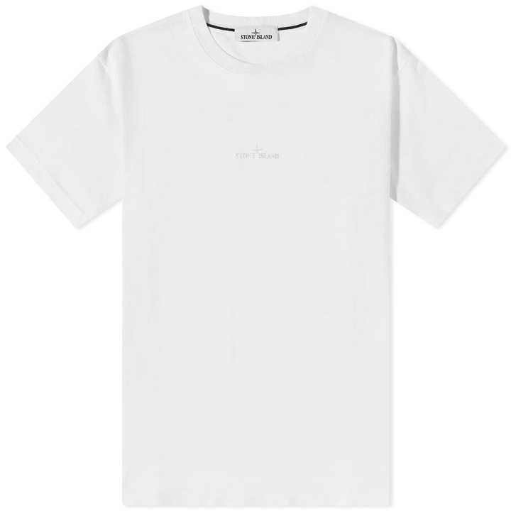 Photo: Stone Island Men's Xilografia Back Print T-Shirt in White