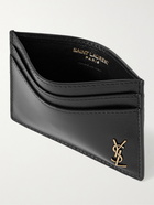 SAINT LAURENT - Logo-Appliquéd Leather Cardholder