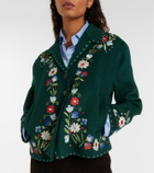 Rixo Jude embroidered wool-blend jacket