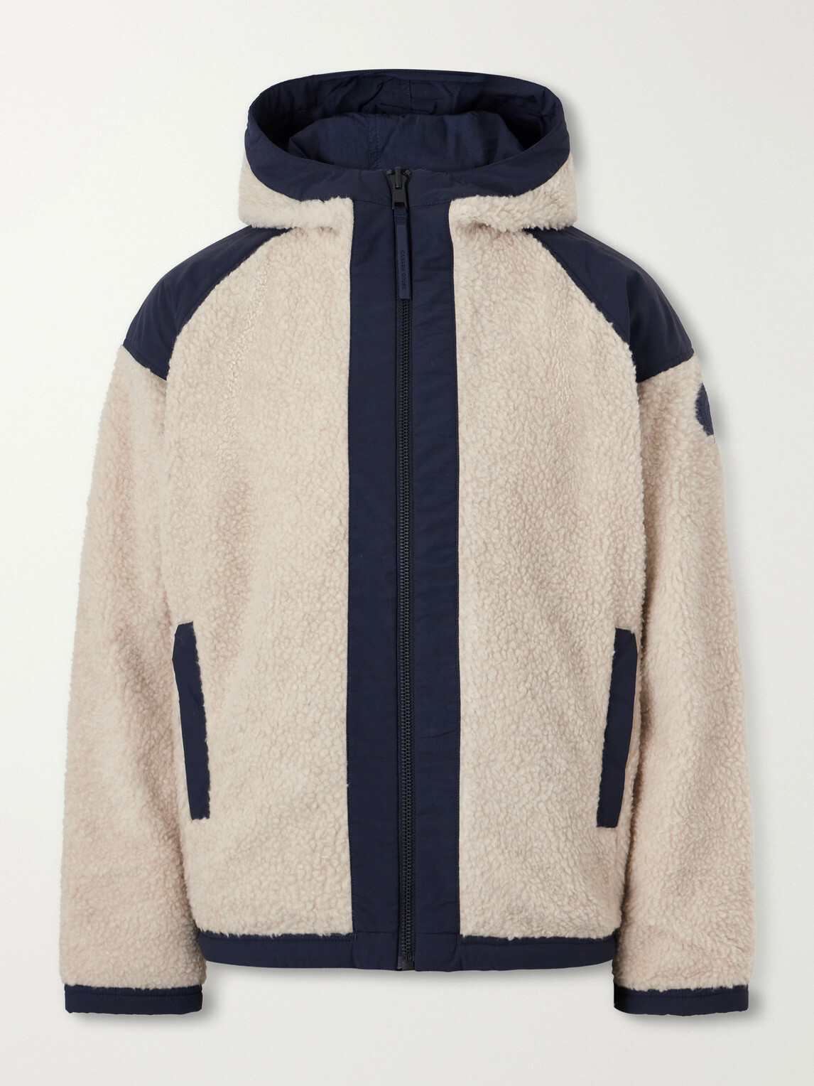 Canada Goose - Alberni Reversible Hooded Ripstop-Trimmed Wool-Blend Fleece Bomber Jacket - Neutrals