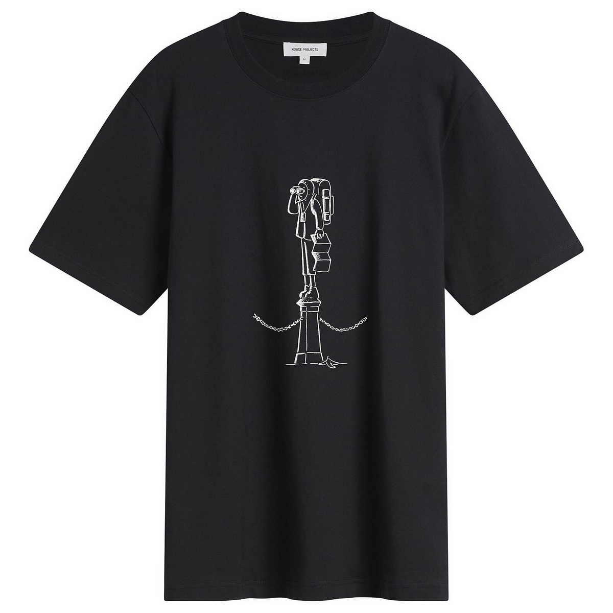 Norse Projects Men's x Daniel Frost Map Master Print T-shirt in Dark Navy