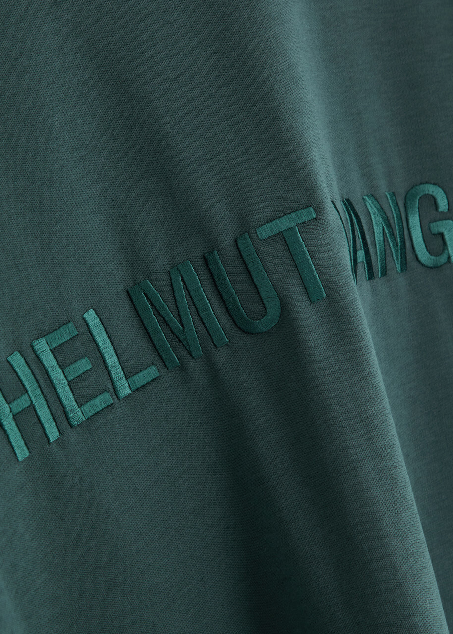 Helmut Lang Logo-embroidered Cotton T-shirt Blue