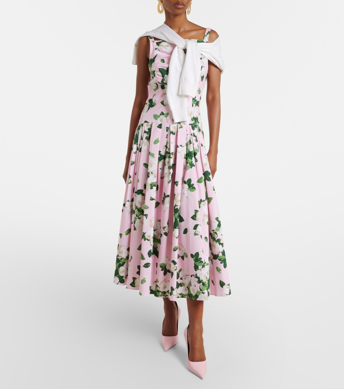 Carolina Herrera Cropped silk and cotton cardigan