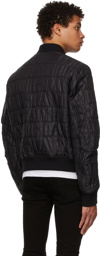 AMIRI Black Quilted Logo Bomber Jacket