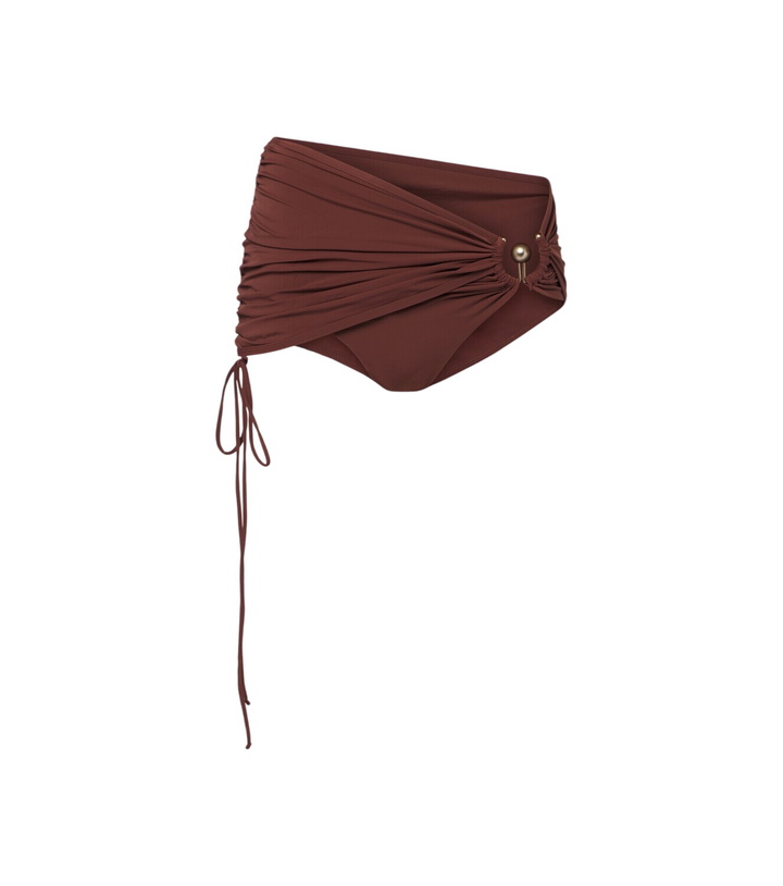 Photo: Christopher Esber Embellished ruched bikini bottoms