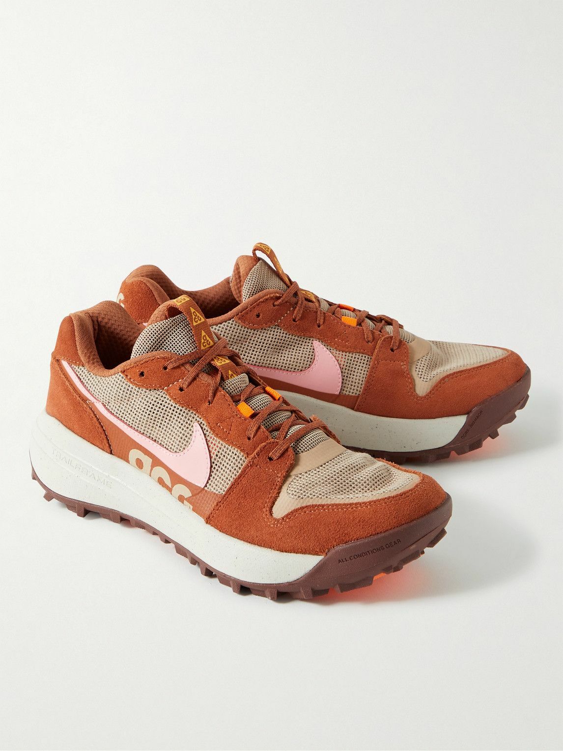 Nike - ACG Lowcate Leather-Trimmed Suede and Mesh Sneakers