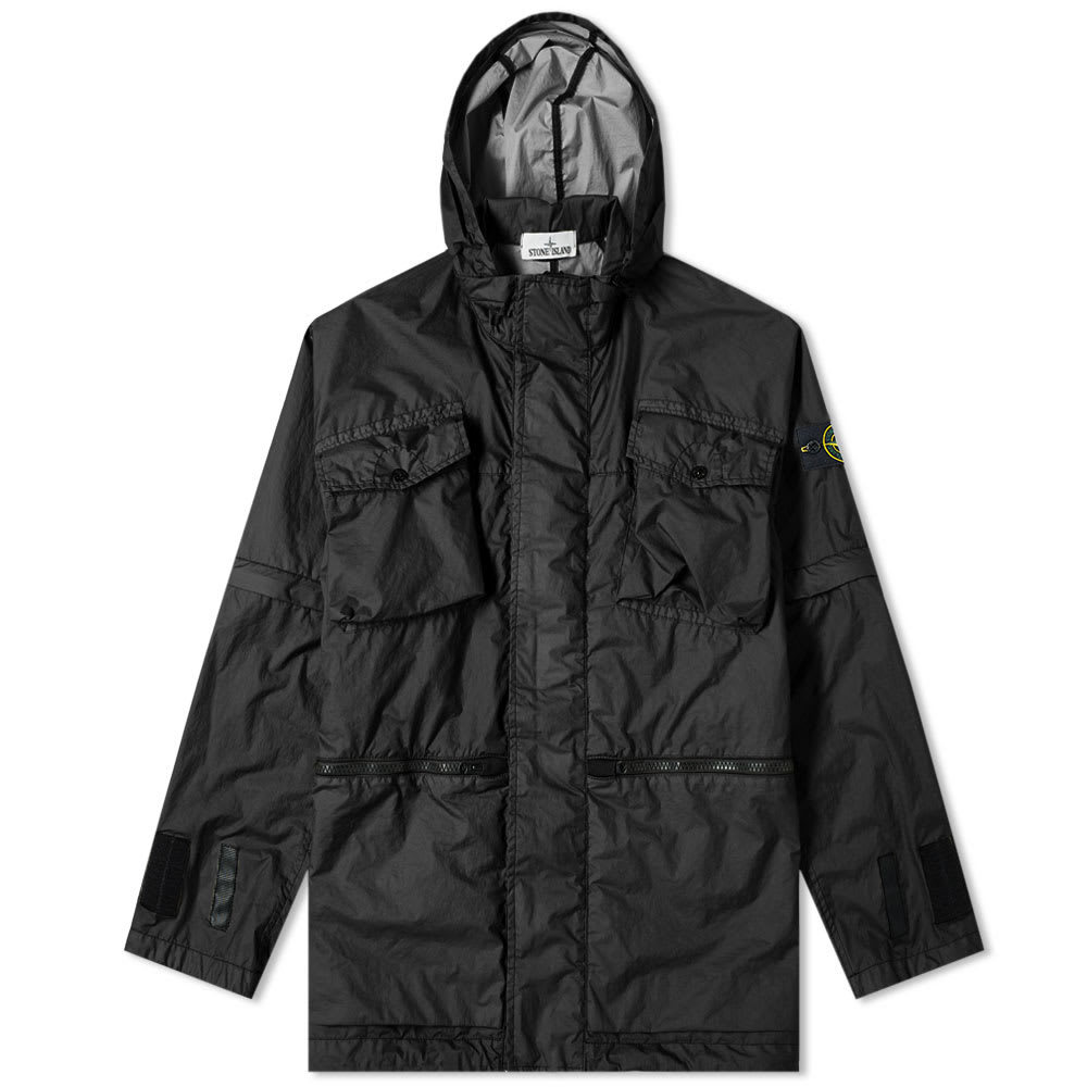 Stone Island Membrana 3L TC Zip Hooded Pocket Shell Jacket Stone