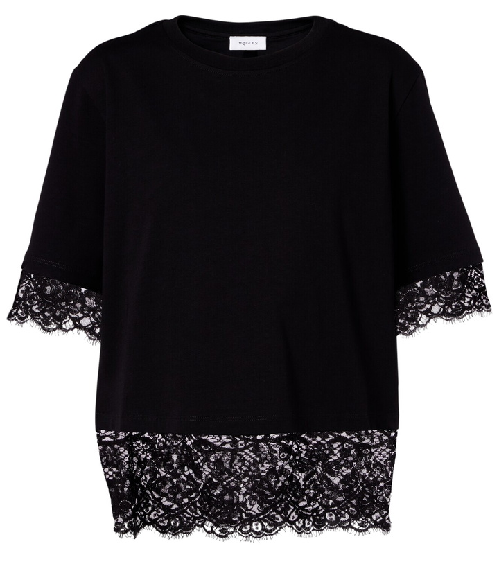 Photo: McQueen Cotton lace T-shirt