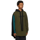 Loewe Khaki and Black Oversized Circle Hoodie