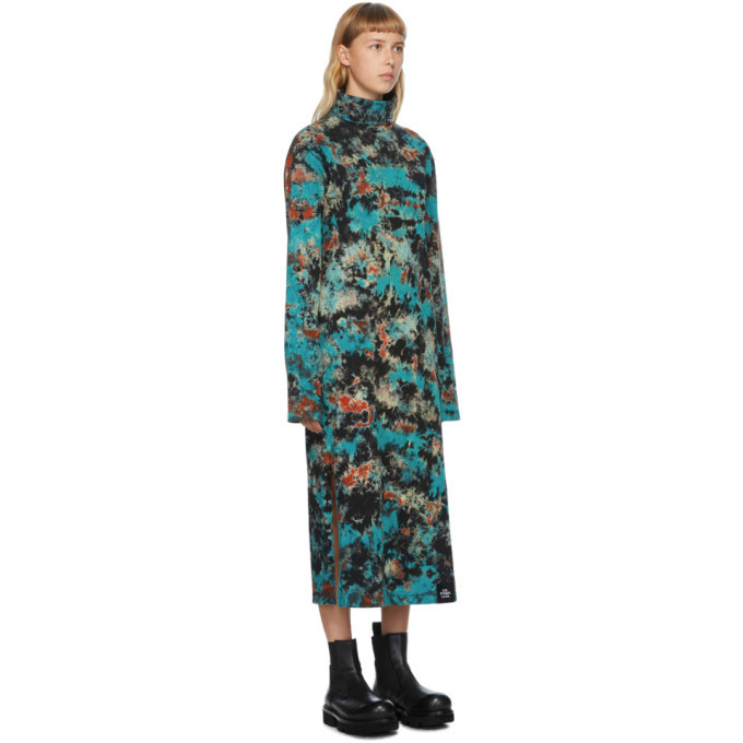 S.R. STUDIO. LA. CA. Multicolor Tie-Dye Tribal Flame Dress