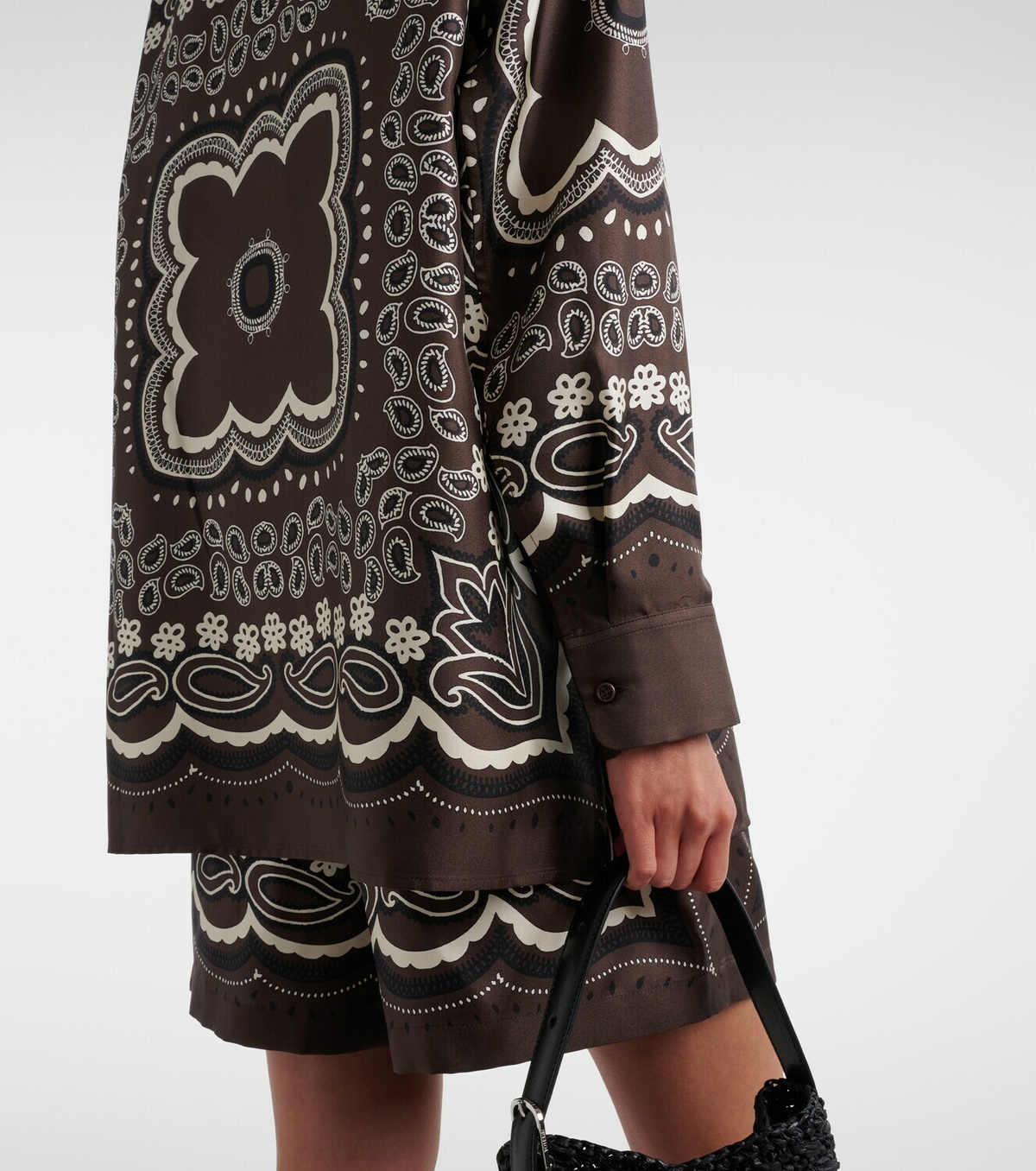 Nili Lotan Alfie printed silk twill shirt