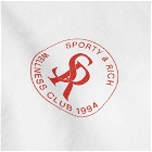 Sporty & Rich S&R Crew Sweat in White/Red