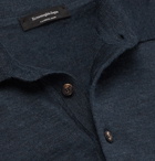 Ermenegildo Zegna - Cashmere and Silk-Blend Polo Shirt - Blue