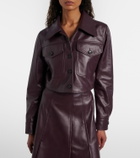 Emilia Wickstead Nics cropped leather jacket