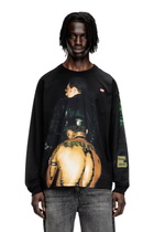 Diesel Long-sleeve T-shirt with graphic print - T-Shirts - Unisex - Black
