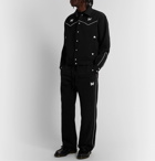 Needles - Logo-Embroidered Piped Twill Overshirt - Black