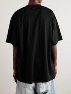 VETEMENTS - Oversized Logo-Print Cotton-Jersey T-Shirt - Black