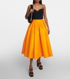 Alexander McQueen - High-rise faille midi skirt