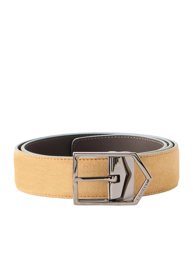Photo: Canali - 3.5cm Suede Belt - Brown