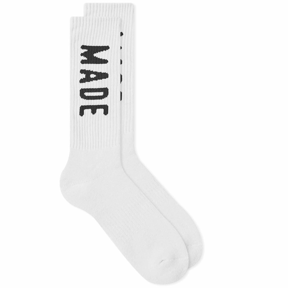 Human Made Men's HM Logo Sock in White Human Made