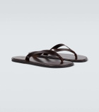 Auralee Leather thong sandals