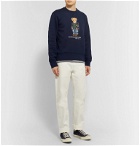 Polo Ralph Lauren - Printed Fleece-Back Cotton-Blend Jersey Sweatshirt - Blue