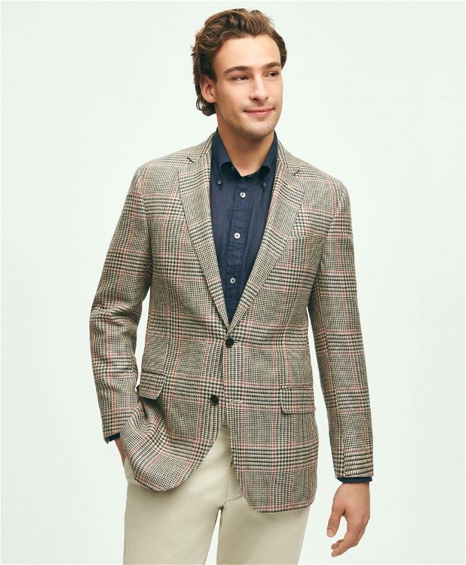 Photo: Brooks Brothers Men's Regent Classic-Fit Wool-Silk-Linen Hopsack Sport Coat, Multi-Check