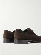 TOM FORD - Claydon Suede Oxford Shoes - Brown