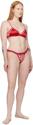 Le Petit Trou Pink & Red Rose Heart Thong