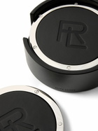 Ralph Lauren Home Black Leather Coaster Set