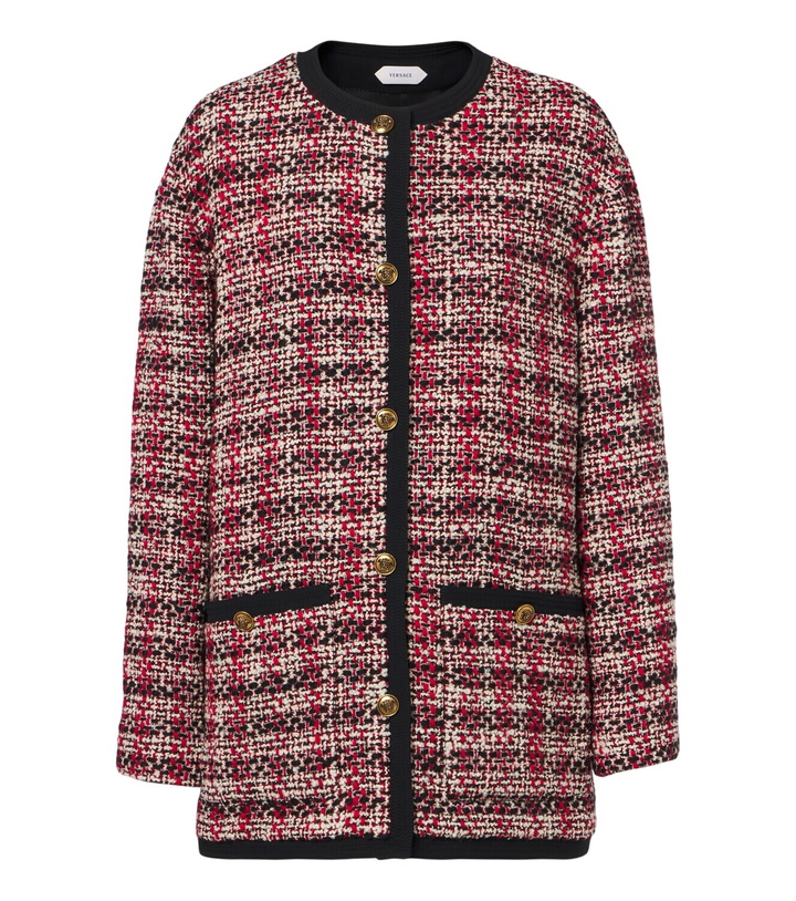 Photo: Versace Medusa wool-blend tweed jacket
