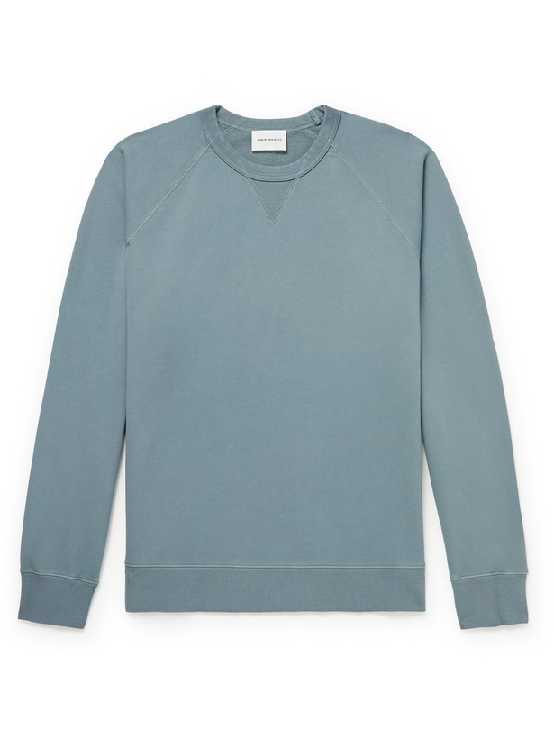 Photo: NORSE PROJECTS - Kristian Garment-Dyed Cotton-Jersey Sweatshirt - Blue