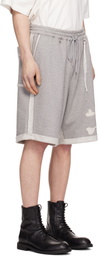 MASTERMIND WORLD Gray MW Cut-Off Sweat Shorts