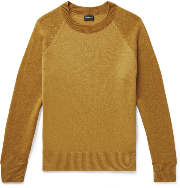 Photo: Club Monaco - Garment-Dyed Colour-Block Wool Sweater - Yellow